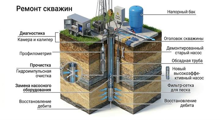 Ремонт скважин в Азнакаево